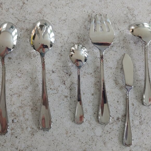 Tasha Yamazaki Japan Stainless Steel Flatware 6 Pc. Serving Set - Picture 2 of 7